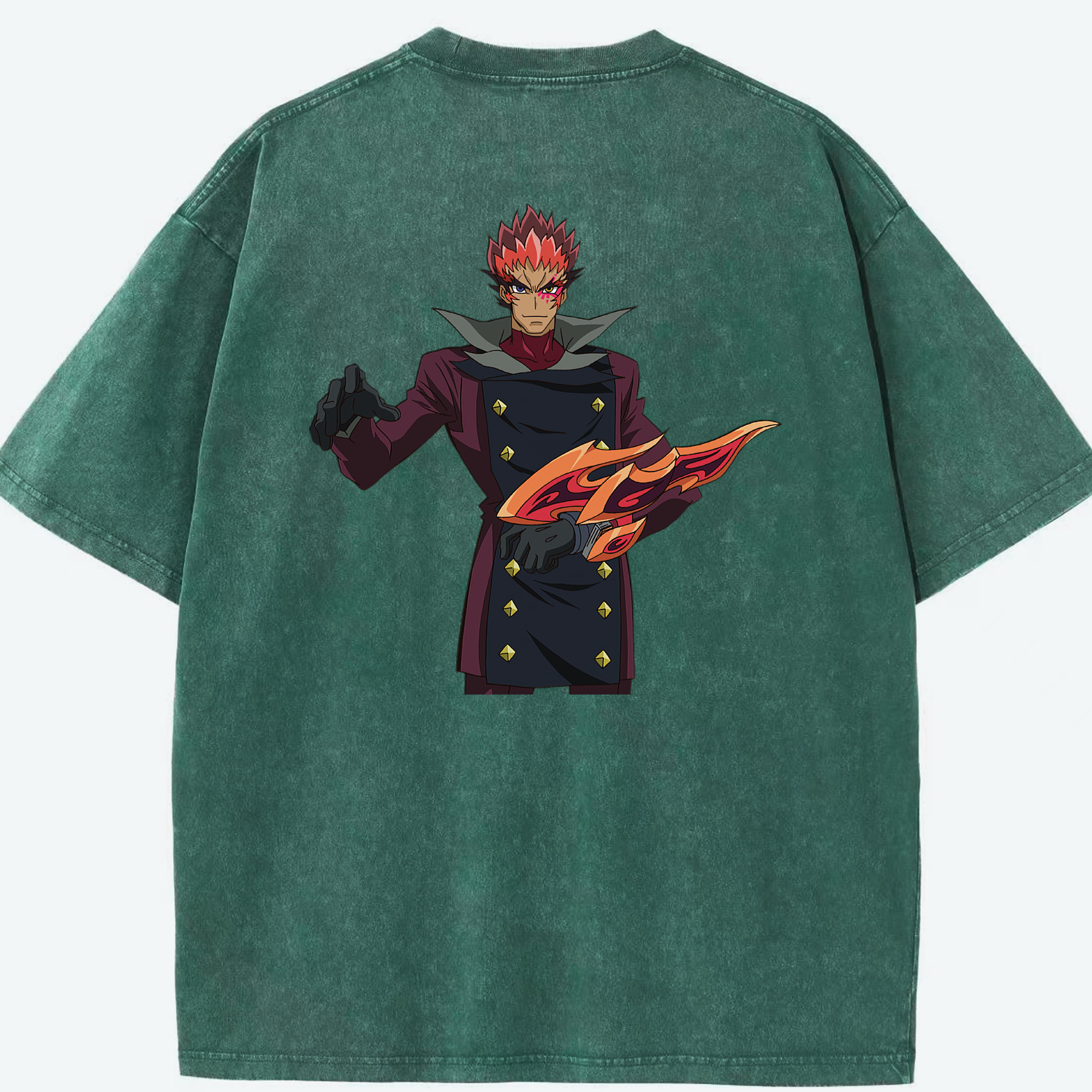 （画像用） 遊☆戯☆王 Yu-Gi-Oh! 綿100% ヴィンテージ風 半袖Tシャツ（背面プリント）